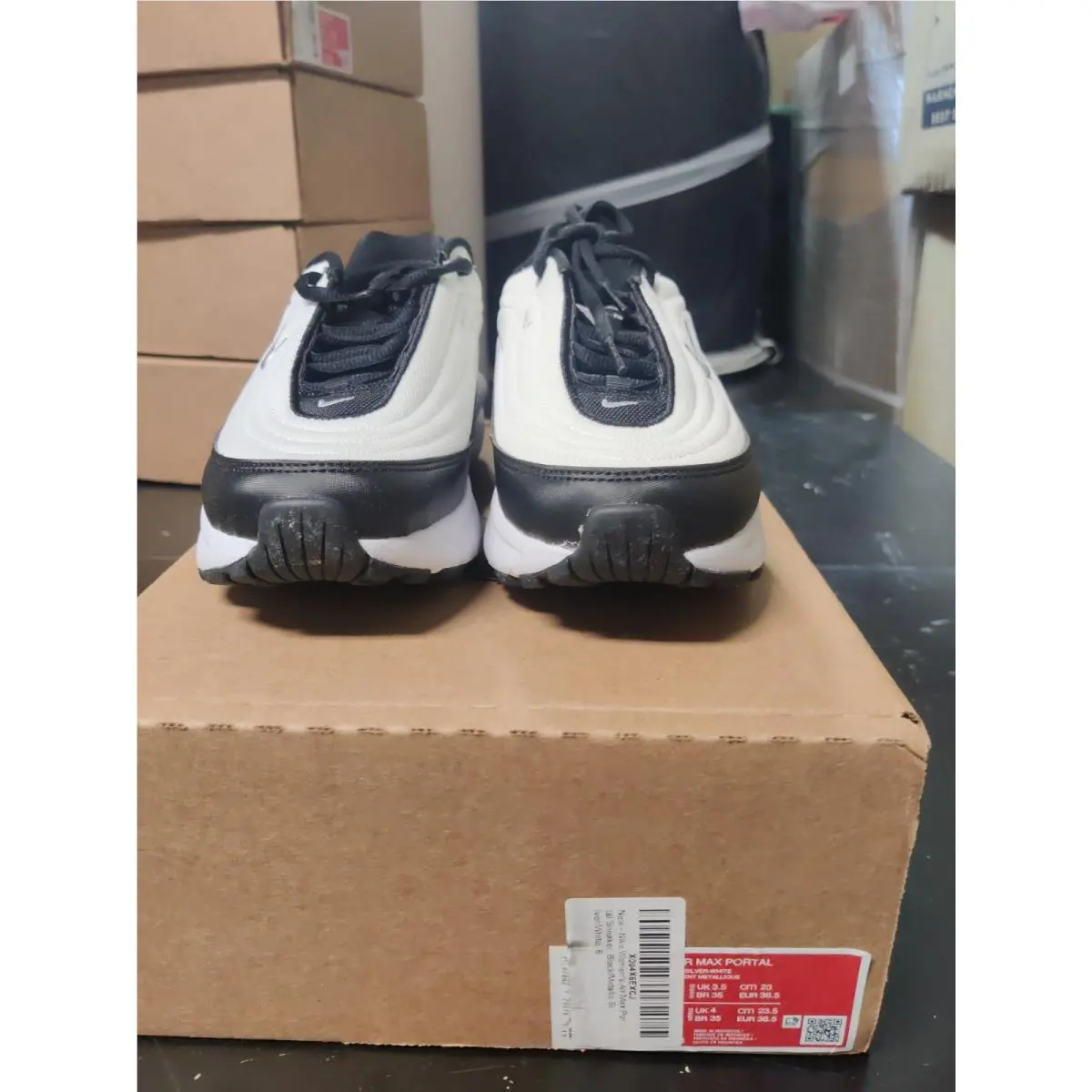 Women`s Air Max Portal Black/metallic Silver/white by Nike