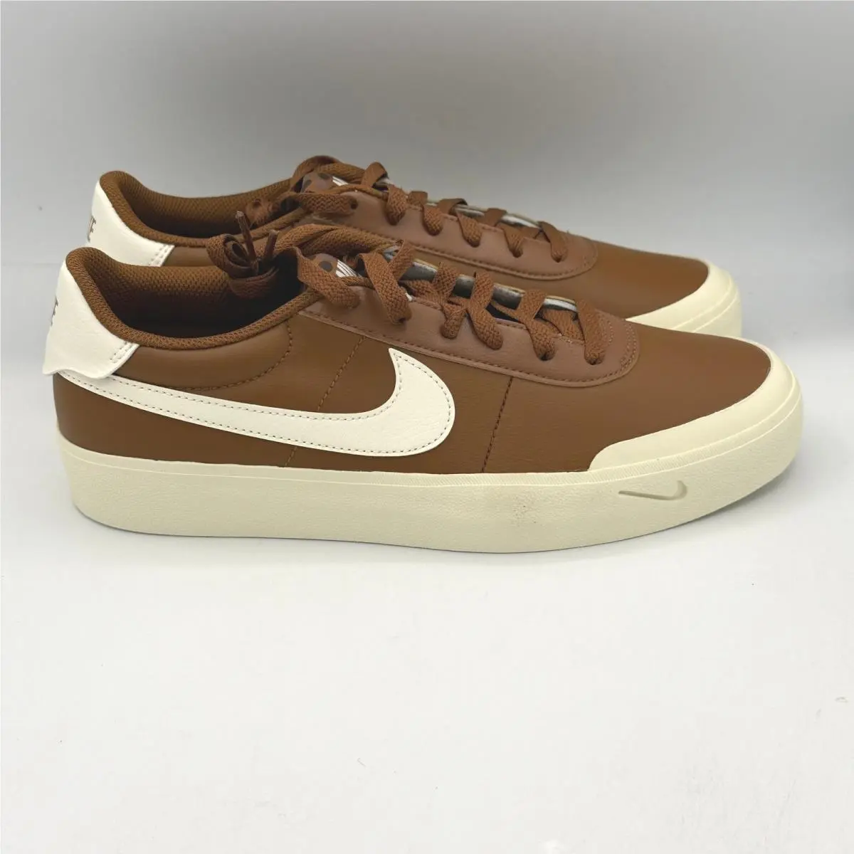 Nike Court Shot Shoes Mens 8.5 British Tan Soft Pearl Low Top FQ8146-201
