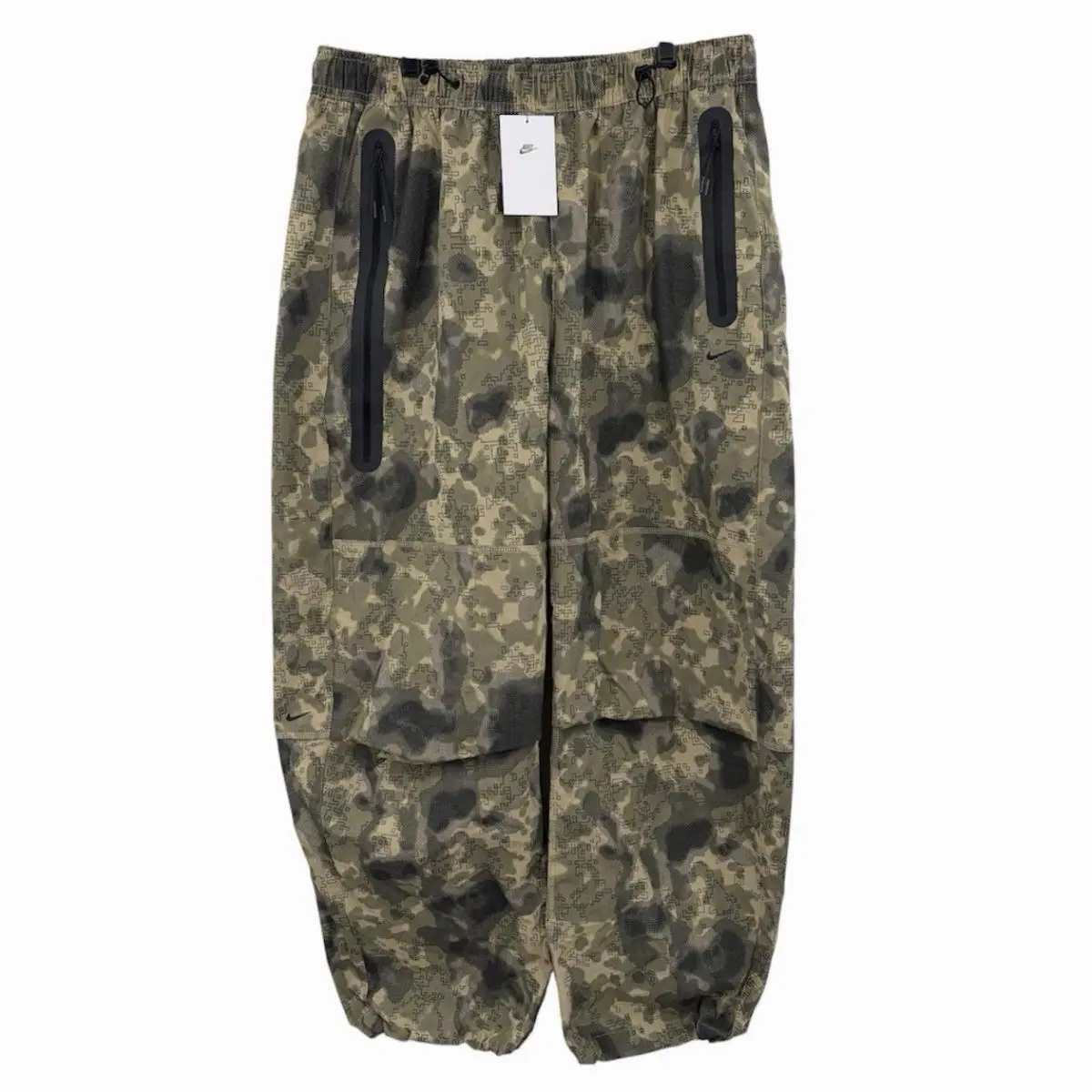 Nike Tech Men`s Dri-fit Woven Camo Loose-fit Pants HV0972-210 Size Large