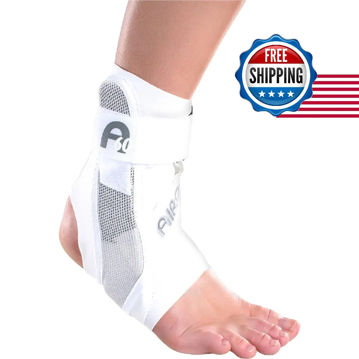 Aircast A60 Ankle Support Brace Right Foot White Medium