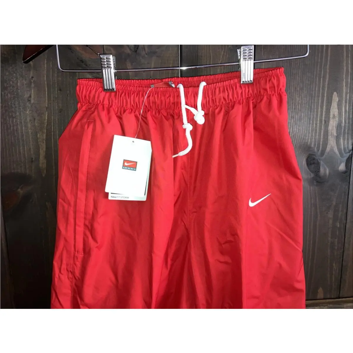 Vtg Nike Women’s XS Windbreaker Track Pants 2007 Red Y2K Rain Scarlett Red