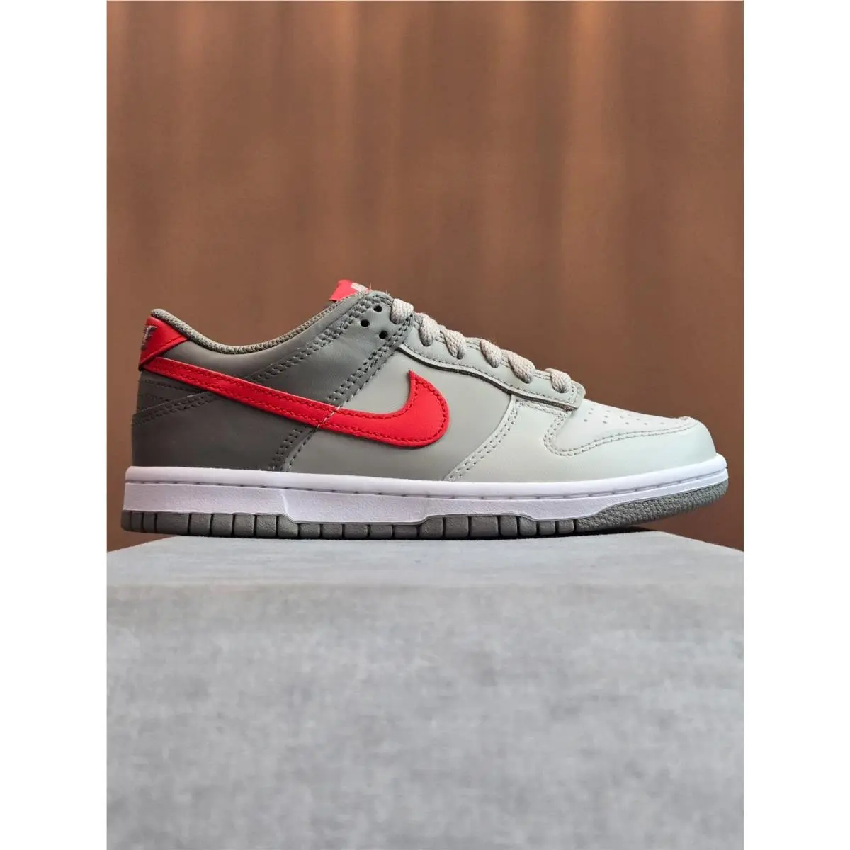 Dunk Low - Cobblestone / University Red FB9109-012 Youth 4.5Y Women`s 6 by Nike