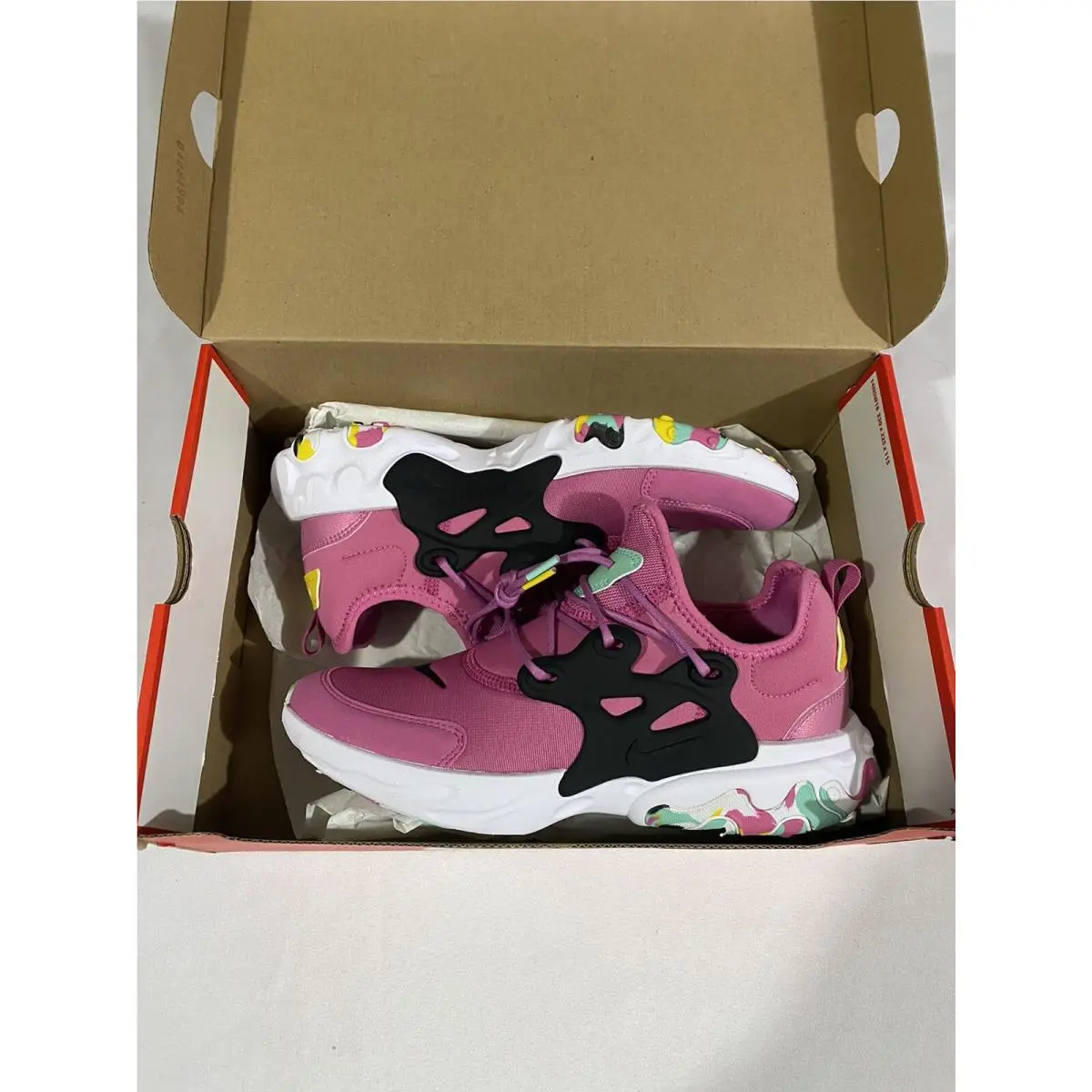 Youth Size 6.5Y Pink Nike React Presto MC GS Running Shoes CD8138 600