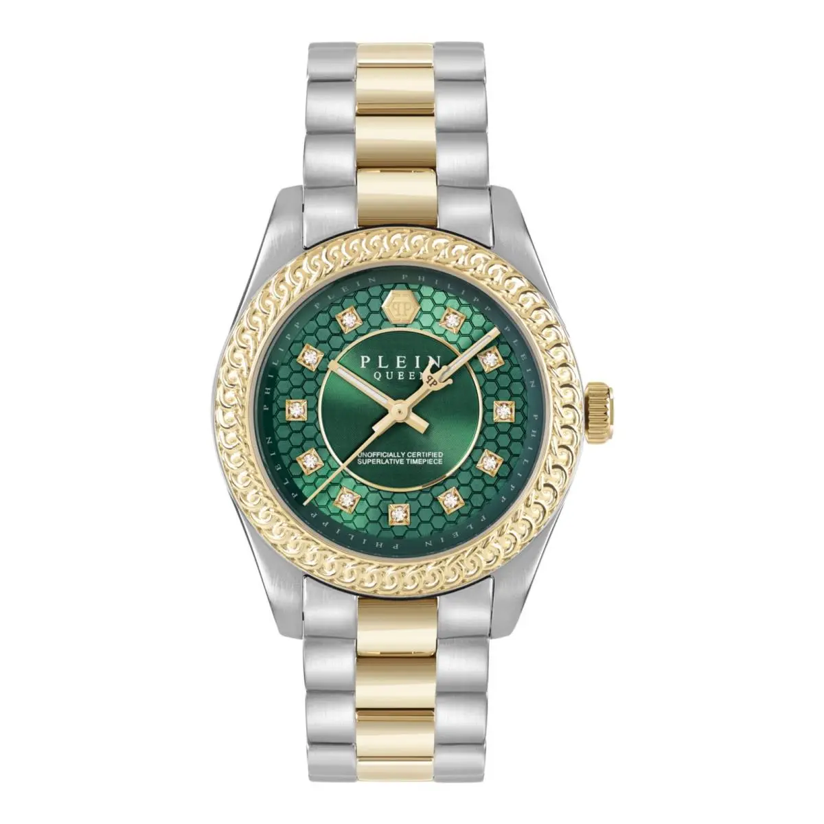 Womens Two Tone 36mm Bracelet Fashion Watch by Philipp Plein