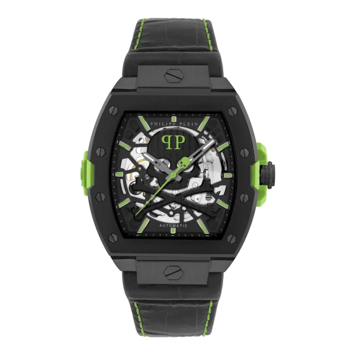 Mens Black 44mm Strap Fashion Watch by Philipp Plein
