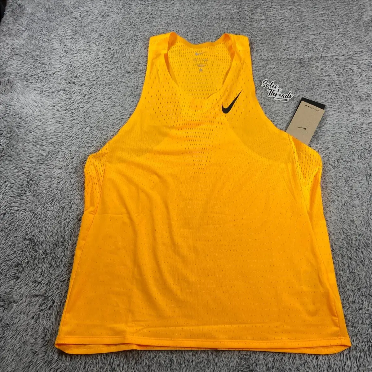 Nike Aeroswift Dri-fit Adv Running Singlet Sz Large Men Laser Orange FN4231-845