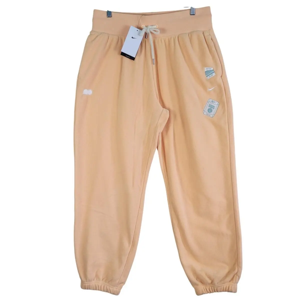 Nike x Naomi Osaka Tennis Sweatpants Women`s Size L Peach Fleece FD5501 734
