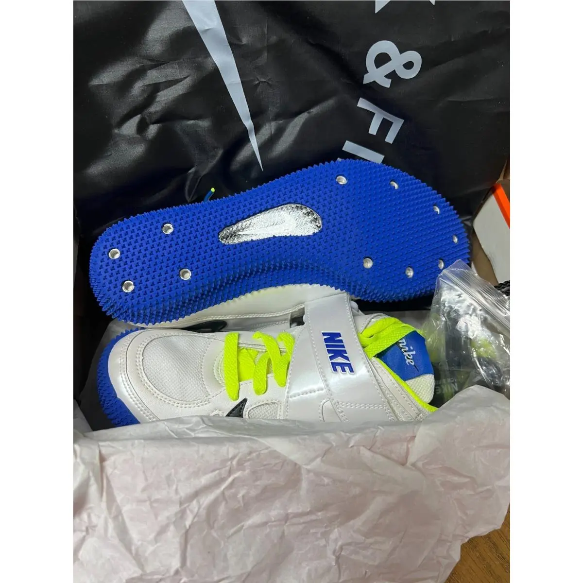 Nike shoes - Nike Zoom High Jump - Zoom High Jump - 317645-104 - White/Black-Treasure Blue-Volt 3
