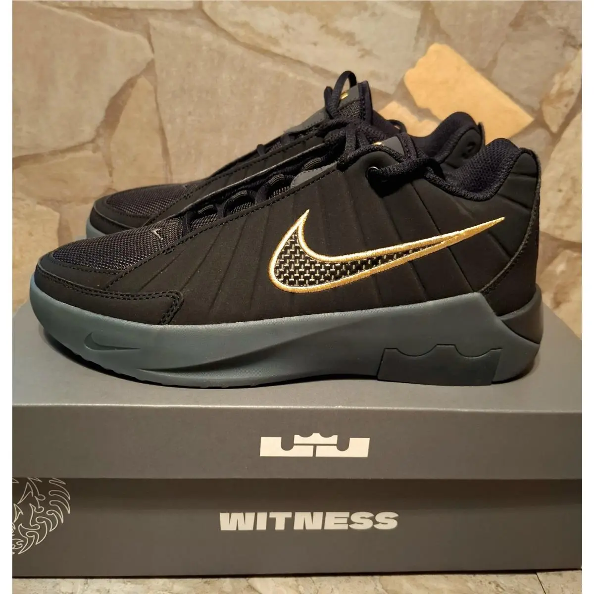 Lebron Witness IX GS Size 7Y Youth Shoes Black Gold HV2270-004 by Nike