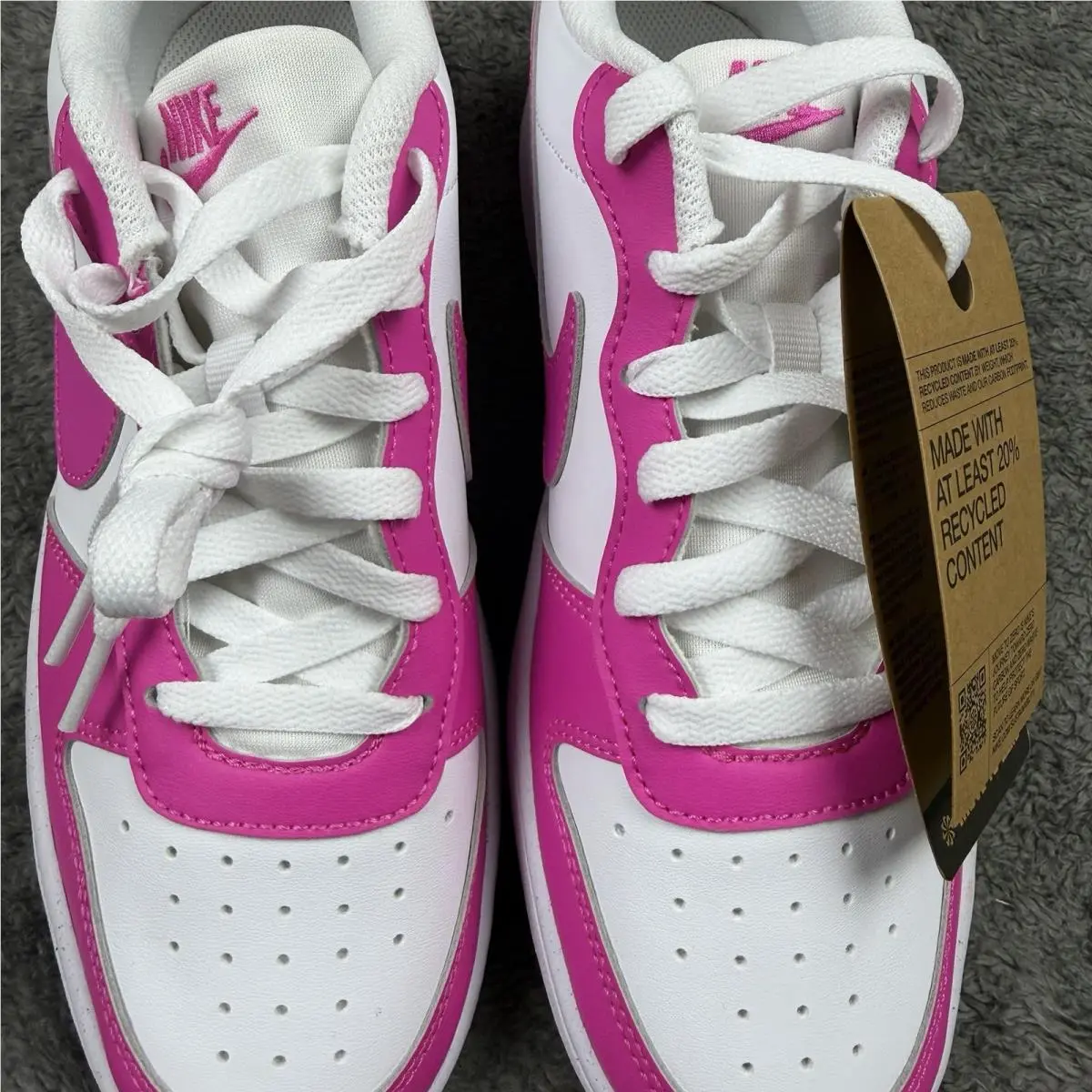 Nike shoes - Nike Court Borough - Court Borough - White / Laser Fuchsia / Pink 8