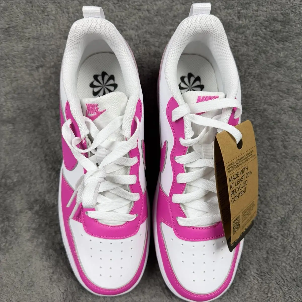Nike shoes - Nike Court Borough - Court Borough - White / Laser Fuchsia / Pink 7