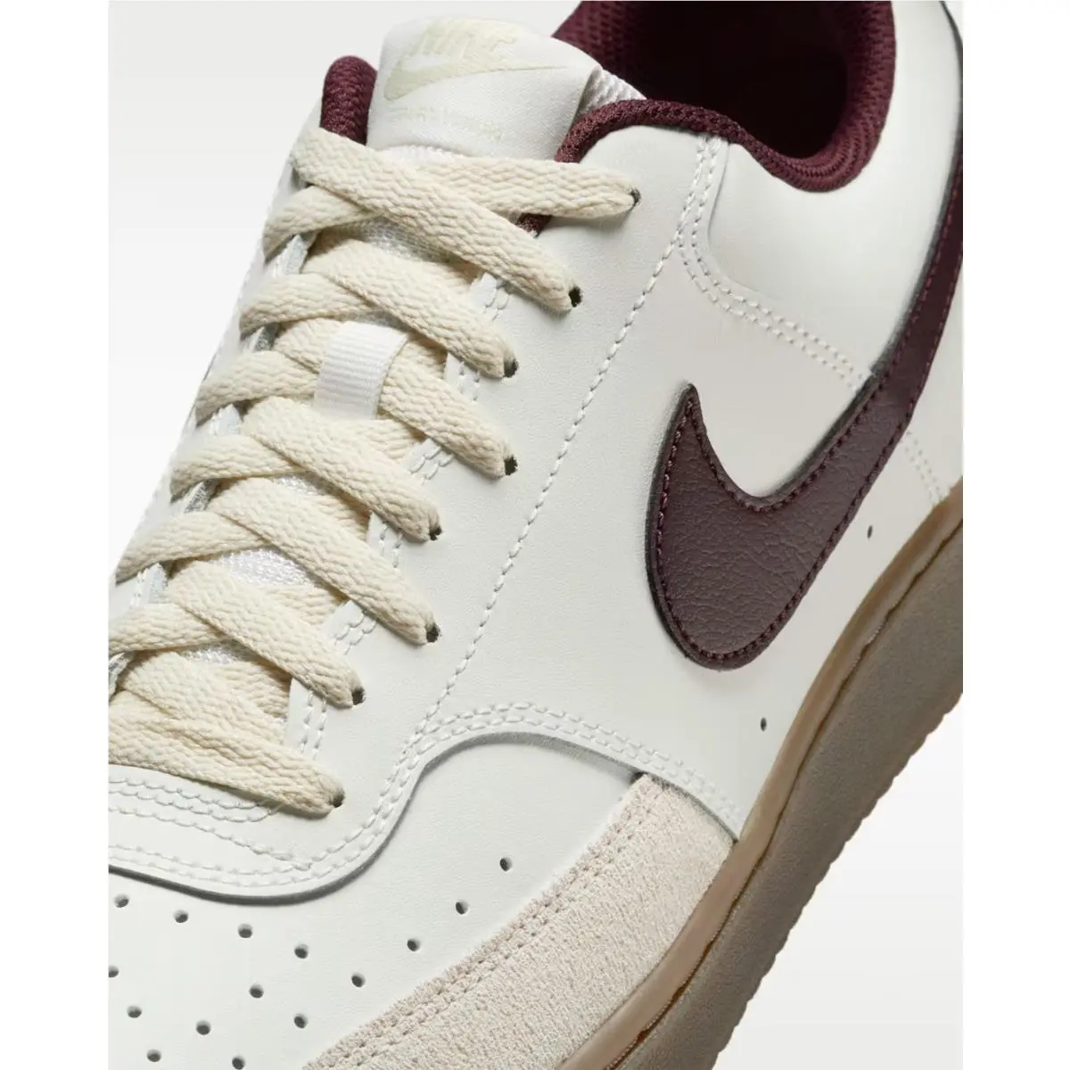 Nike shoes - Nike Court Vision - Court Vision - Sail/Burgundy Crush/Light Khaki 2