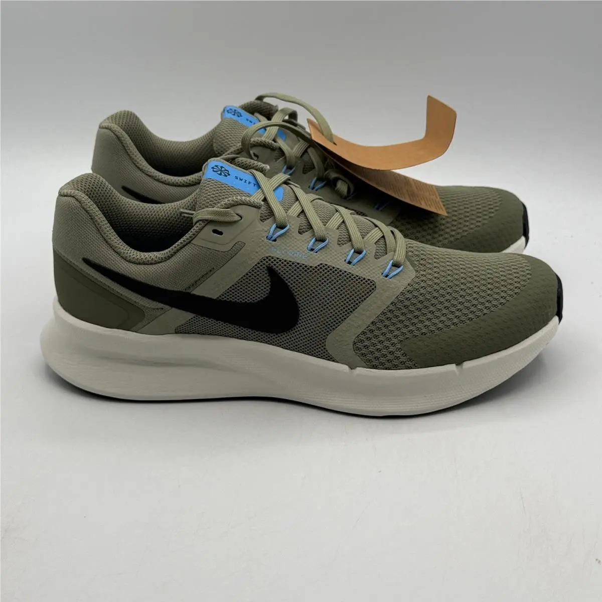 Nike Run Swift 3 Shoes Mens Size 8.5 Silver Sage Black Running DR2695-300