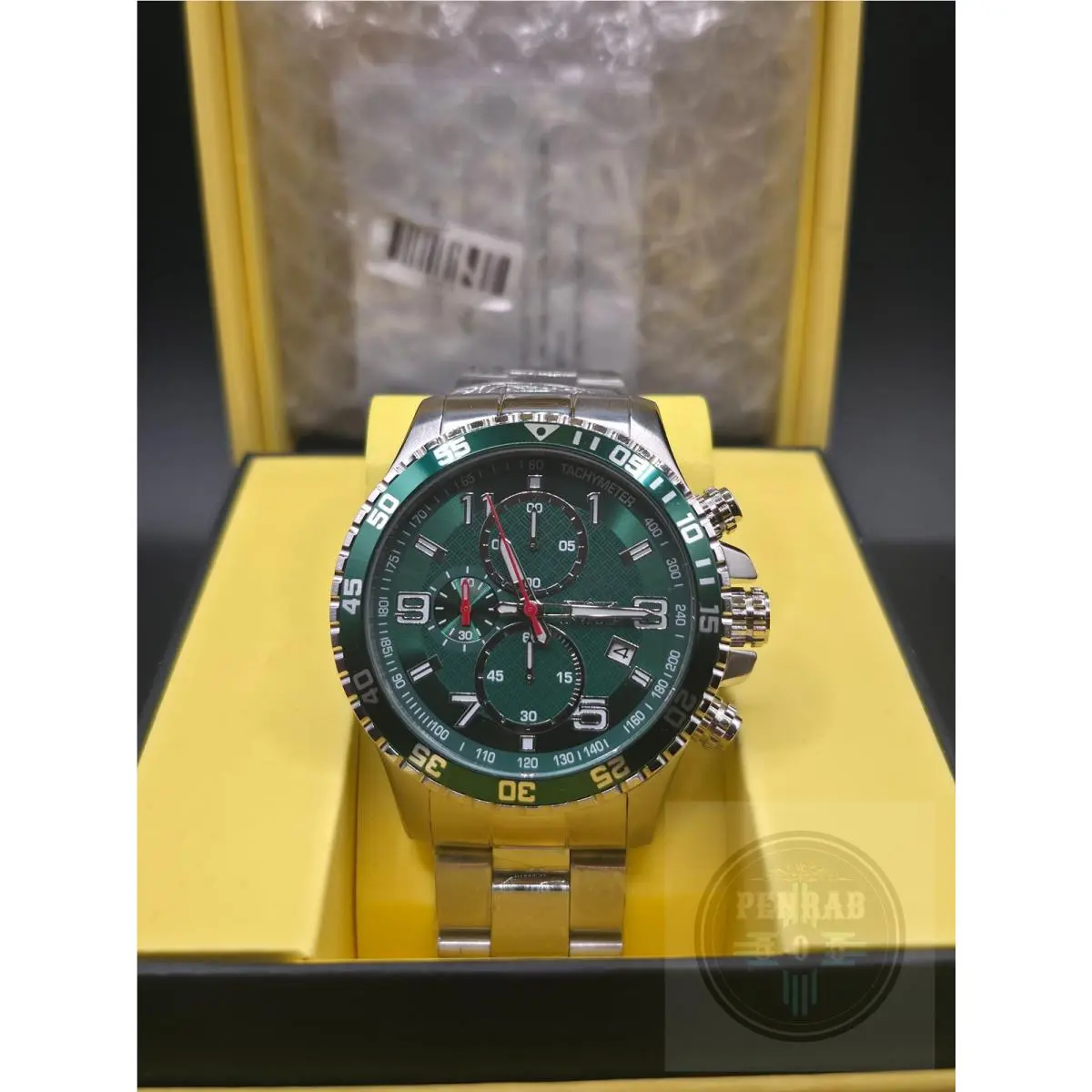 Specialty Mach Gala 69818 Men`s 48mm Chronograph Green Dial Watch by Invicta