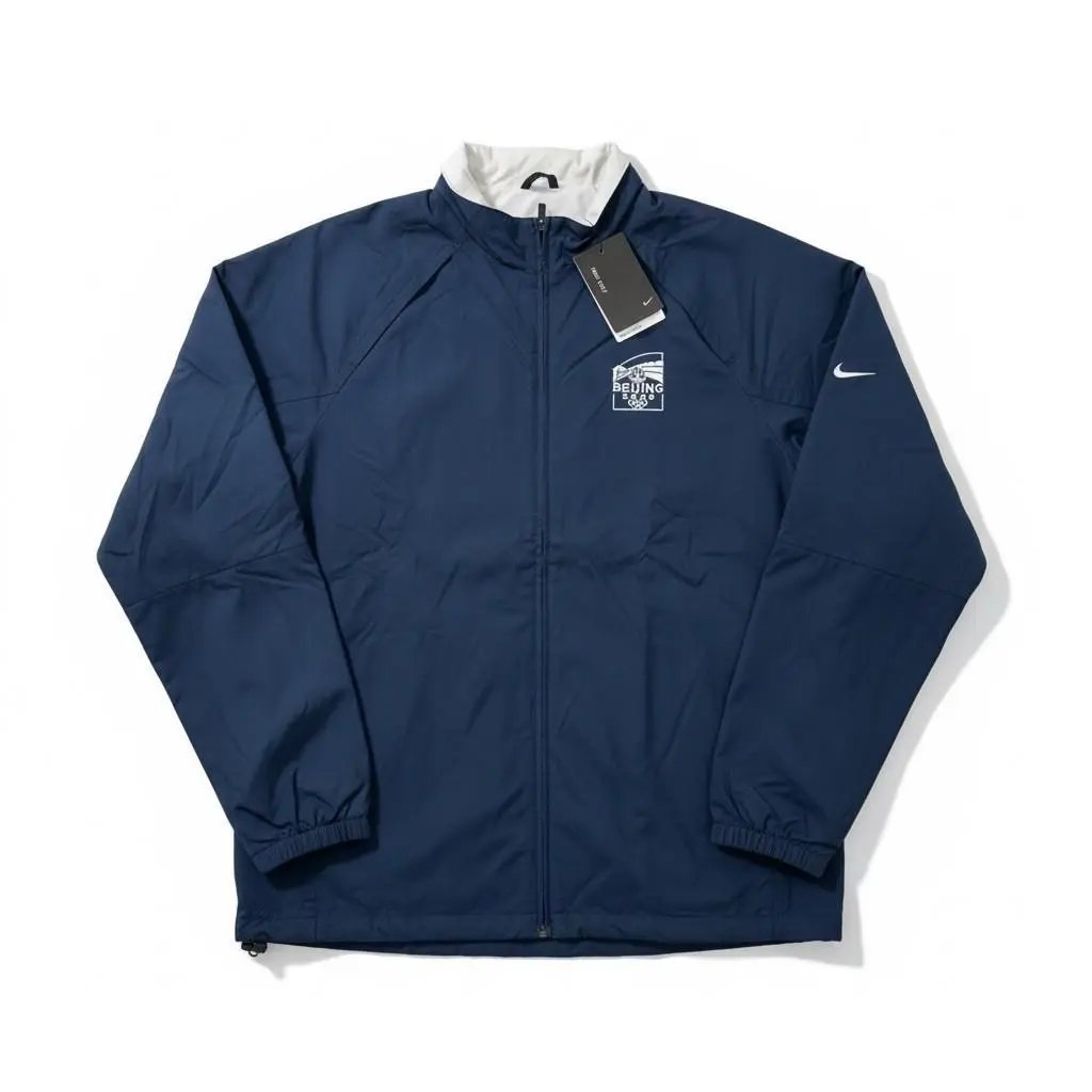 Nike Golf Fit-storm Mens L Blue Full Zip Deadstock Nbc Olympics Beijing Climafit