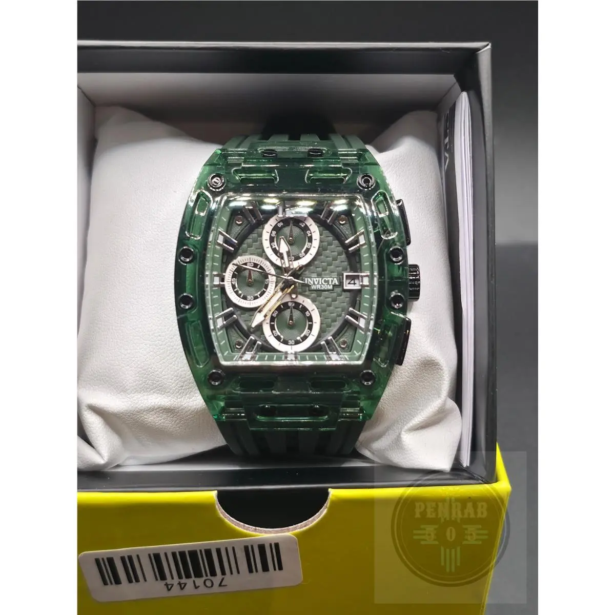 S1 Rally Allogrip 70144 Men`s 42mm Chronograph Green Watch by Invicta