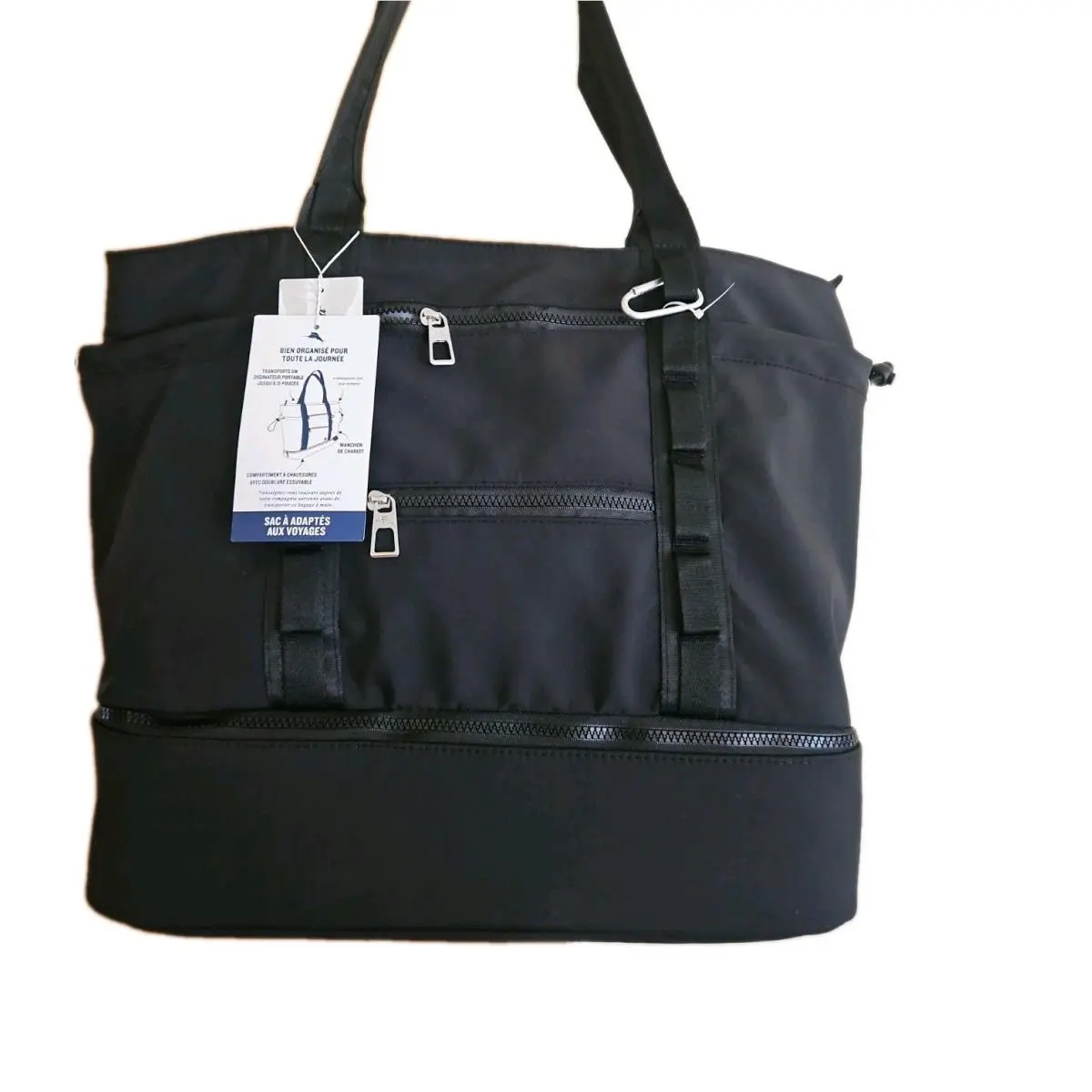 Tommy Bahama Tote Travel Weekender Carry On Shoulder Bag Shoe Compart Black
