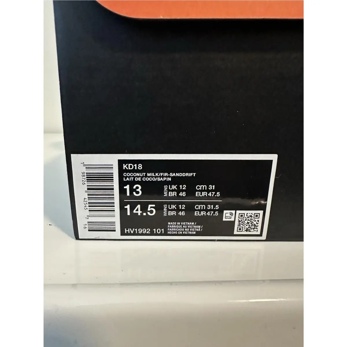 Nike shoes - Nike KD 18 - HV1992-101 - Coconut Milk/Sanddrift/Sail/Fir 4