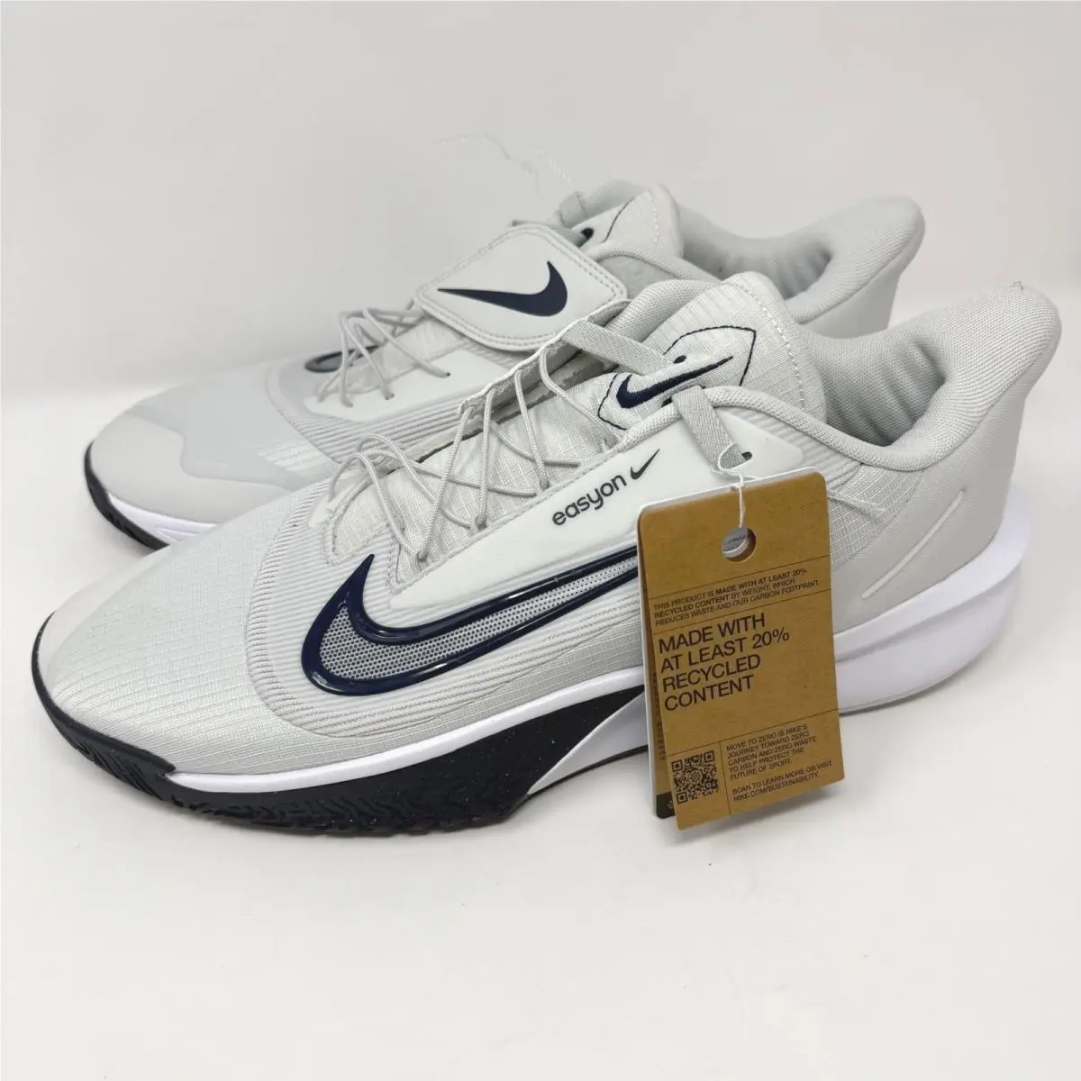 Nike Precision 7 Easyon Mens Size 13 Basketball Shoes Grey Navy HJ9154-003