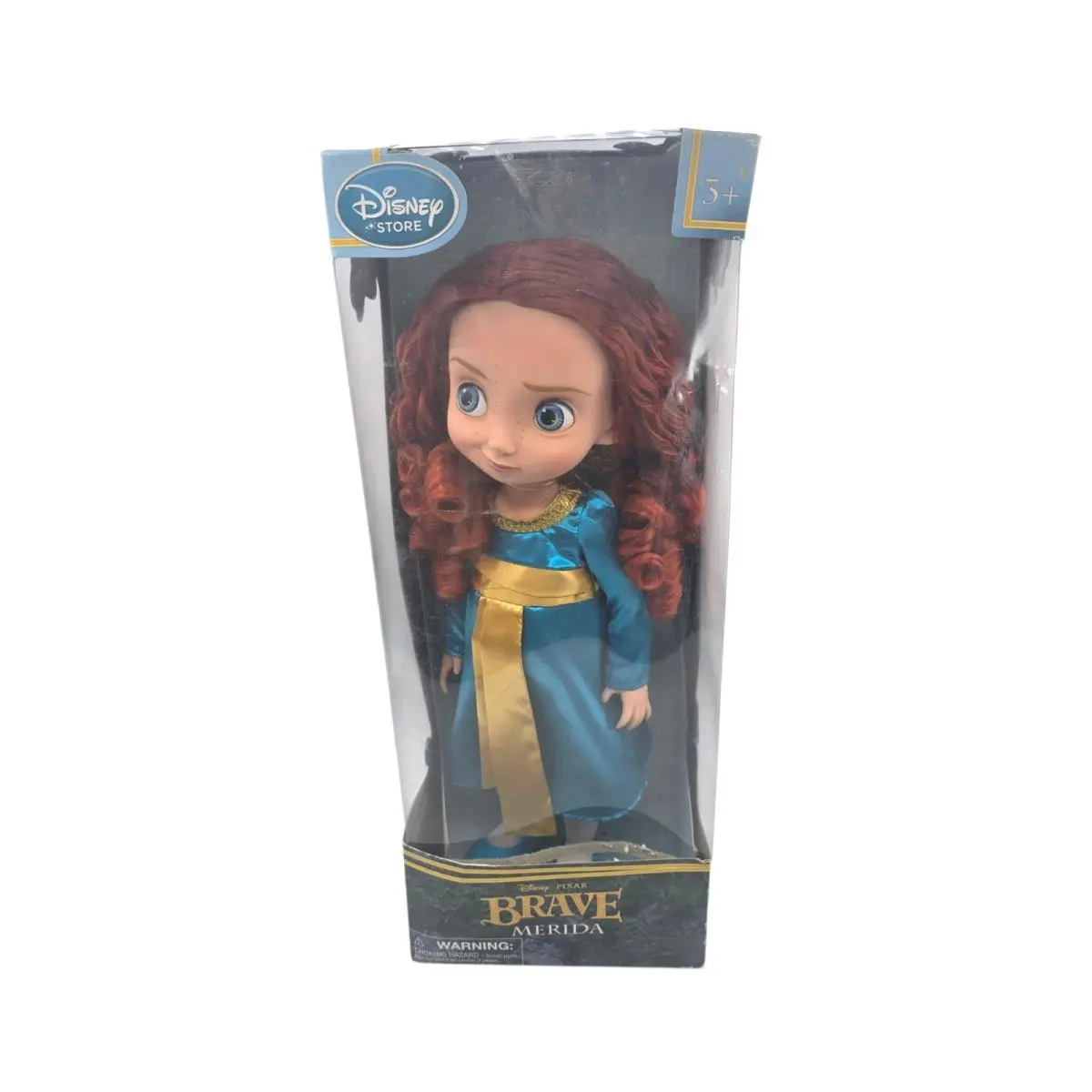 Disney Store Pixar Brave Merida 16 Toddler Doll Collectible Blue Dress