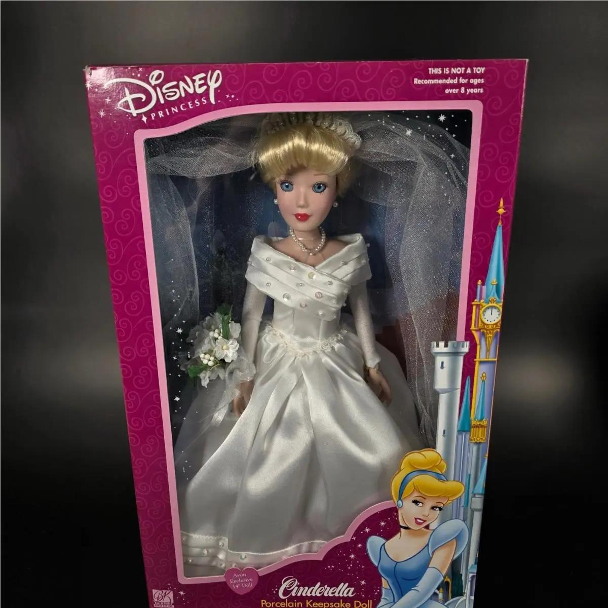 Disney Cinderella Porcelain Keepsake Doll Avon Exclusive 2002 Vintage 14”
