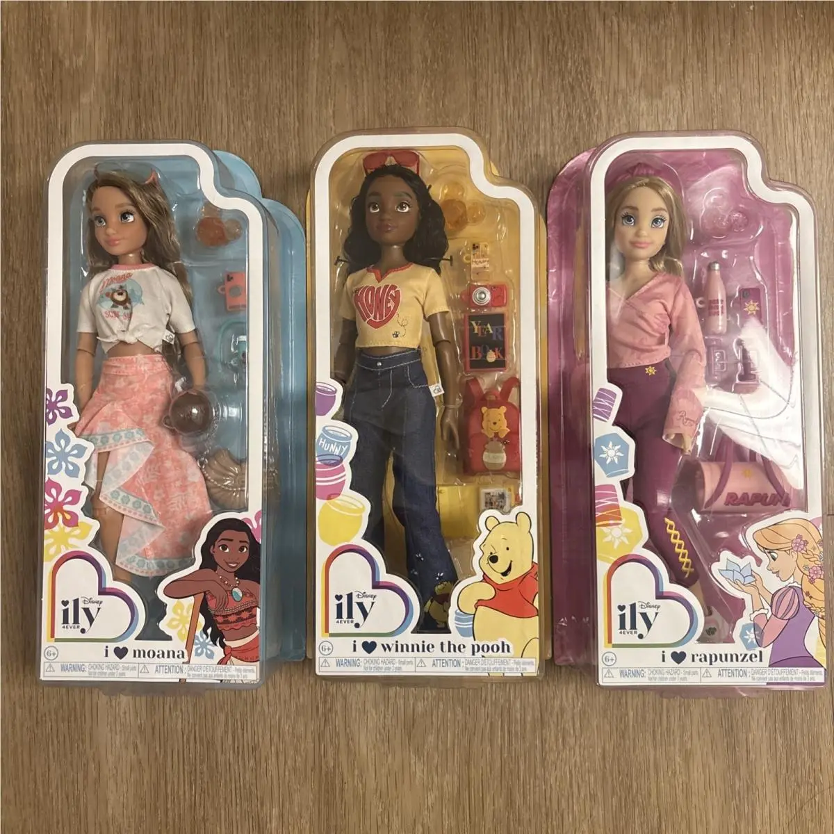 Disney Ily 4ever 11” i Moana Winnie The Pooh Rapunzel Set of 3 by Jakks