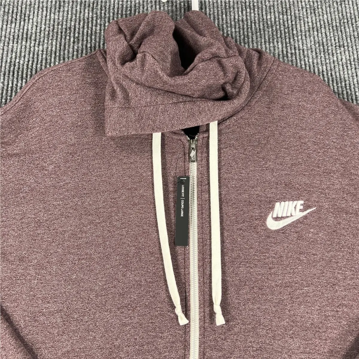 Nike Sportswear Heritage Full Zip Hoodie Mens 2XL Xxl Red Long Sleeve Active