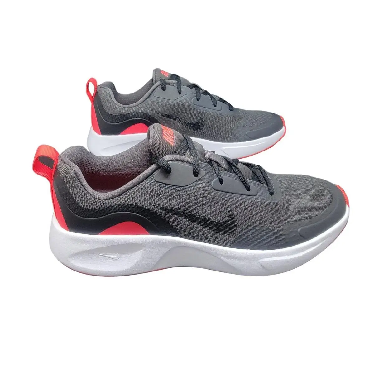 ⭐nike Wear All Day GS Trainers 6Y Big Kids Shoes Gray Red Sneakers CJ3816-201