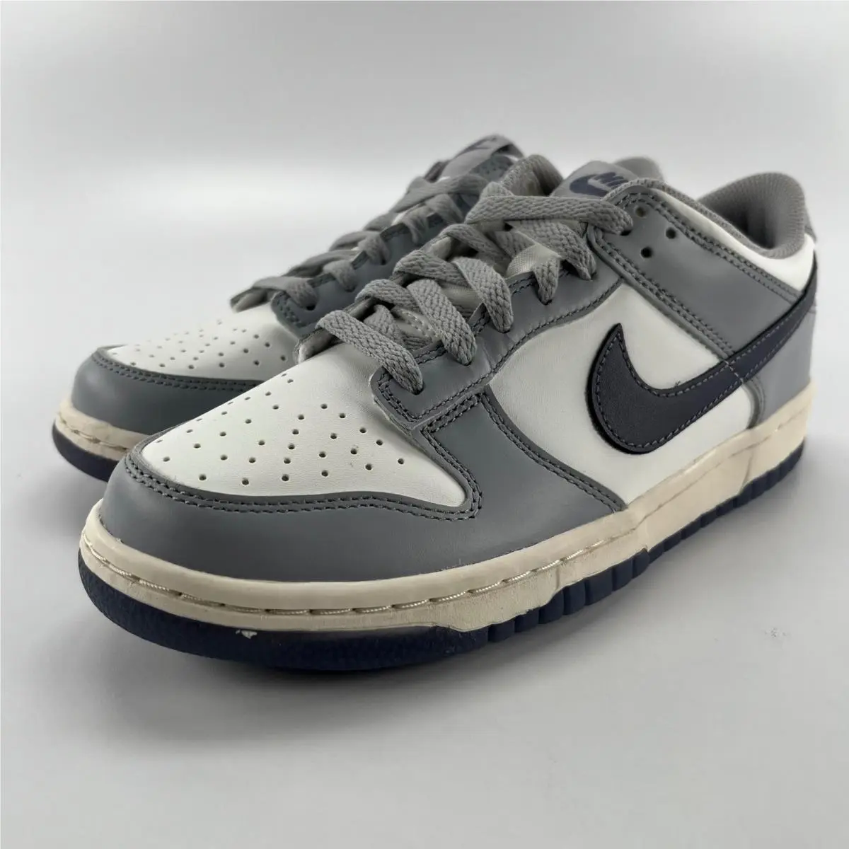 Nike Dunk Low GS Summit White Light Carbon Platinum Tint FB9109-101 Size 7Y