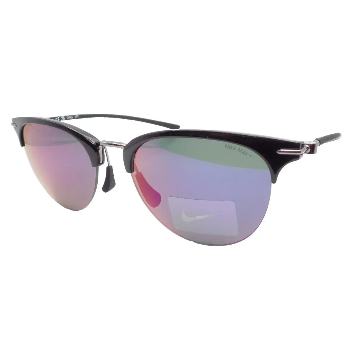 Nike Divot 012 Black Gun Infrared Mirror UV Sunglasses - Frame: Black & Gun, Lens: Grey under Infrared Mirror