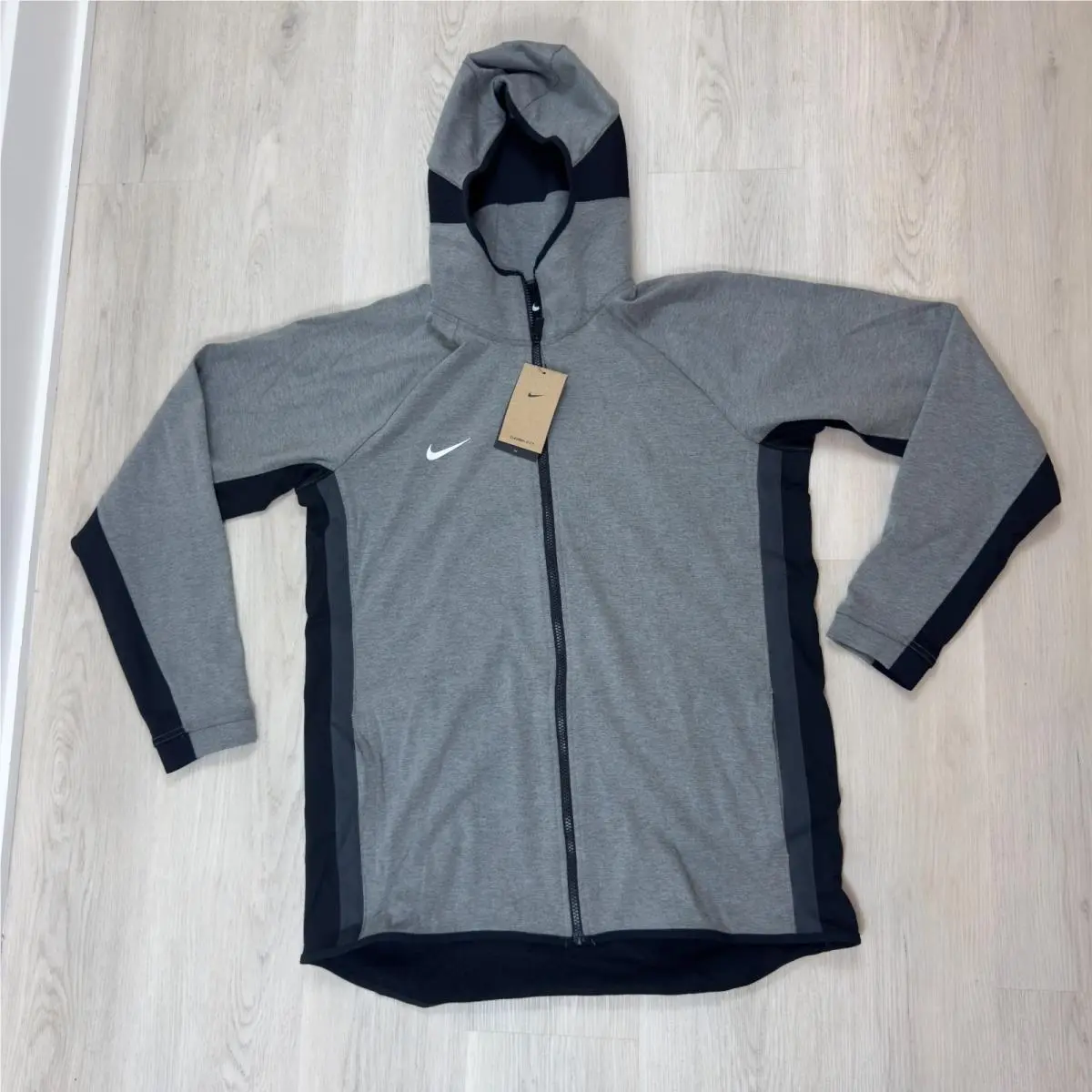 Nike Showtime Full Zip Hoodie Basketball Jacket Mens Large Tall Gray FD1132 032