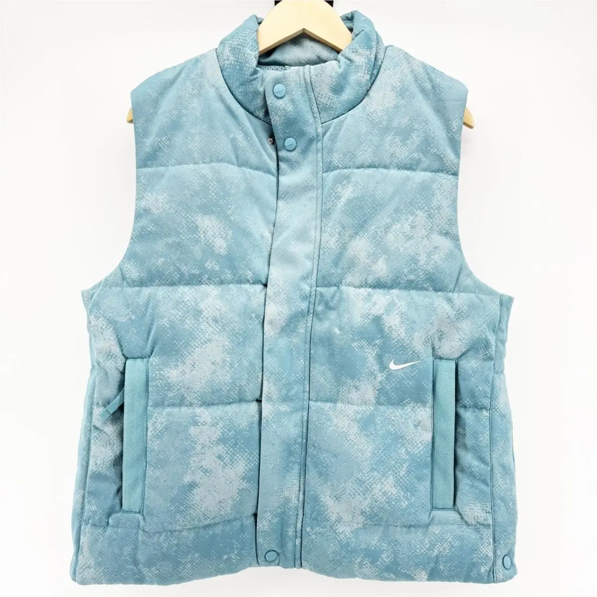 Nike Puffer Vest Mens Small Blue Cloud Sleeveless Jacket Winter HF7720-464