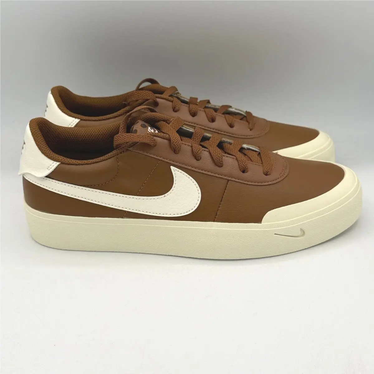 Nike Court Shot Shoes Mens 9 British Tan Soft Pearl Low Top FQ8146-201