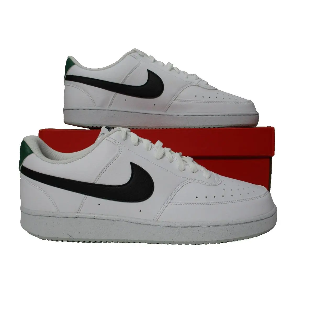 Nike Court Vision Low Next Nature White Black Green Shoes Sneakers Mens Sz 12