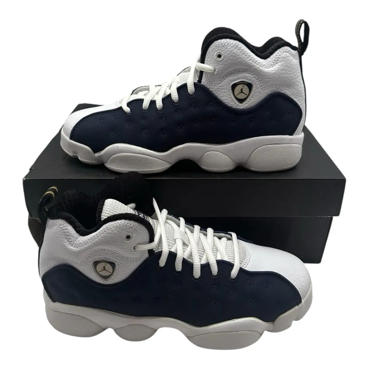 Nike Jordan Jumpman Team II BG Shoes Youth Size 4.5 Y Navy Blue White 820273-417 - Gray