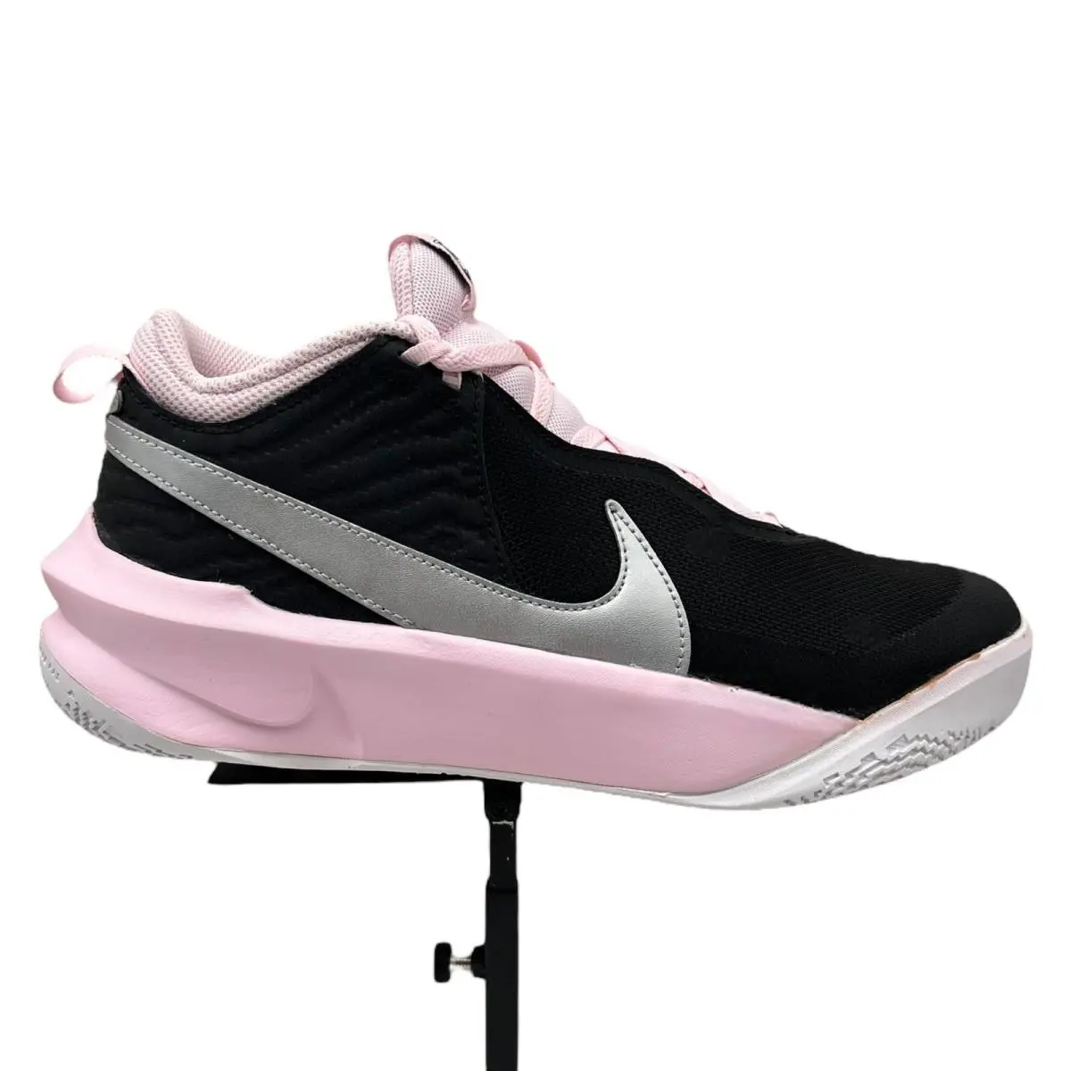 Nike Team Hustle Youth Girls Athletic Sneakers Size 7Y- Women`s Size 8.5-9 Black