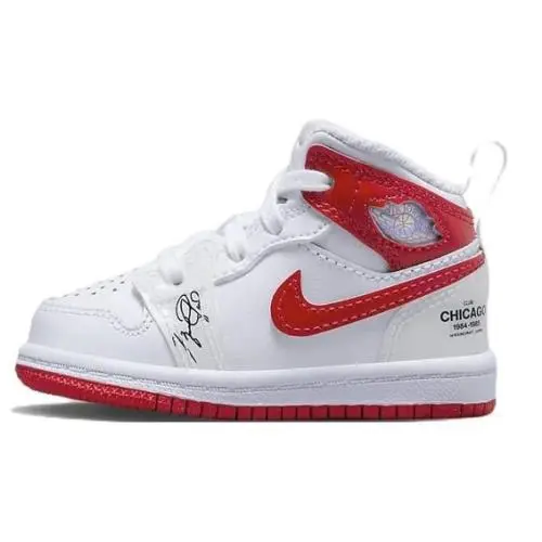 Toddler`s Jordan 1 Mid SS White/university Red DR6497 116 - 4 by Nike