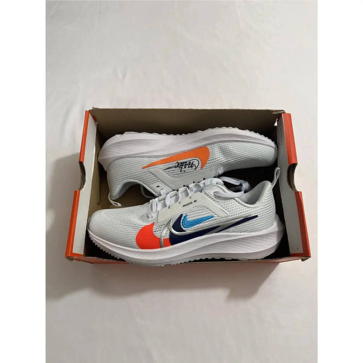 Youth Size 7Y White Nike Air Zoom Pegasus 40 PR GS Running Shoes FB8866 100