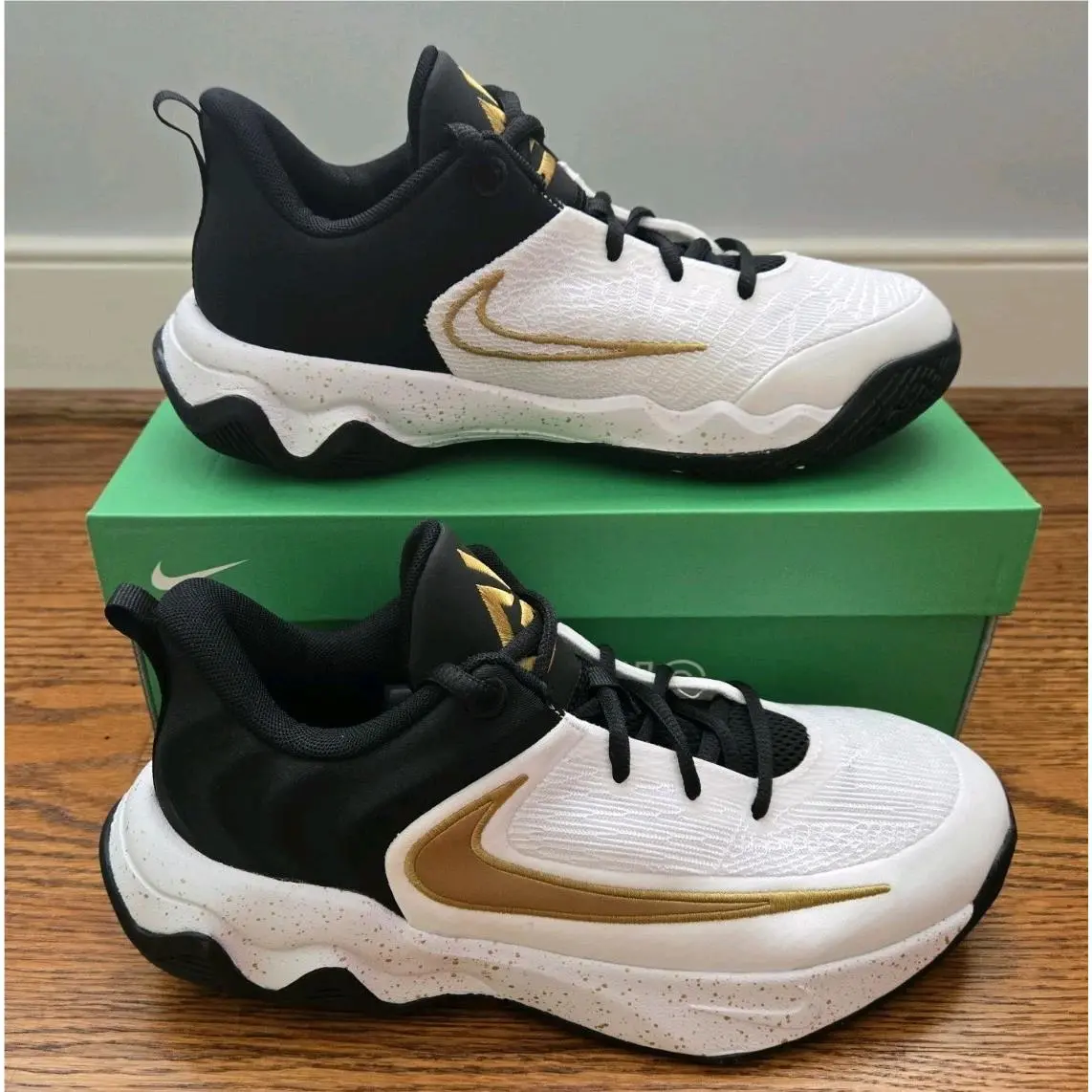 Shoes Giannis Immortality 4 GS Boys` Girls` 5Y Black Gold White by Nike