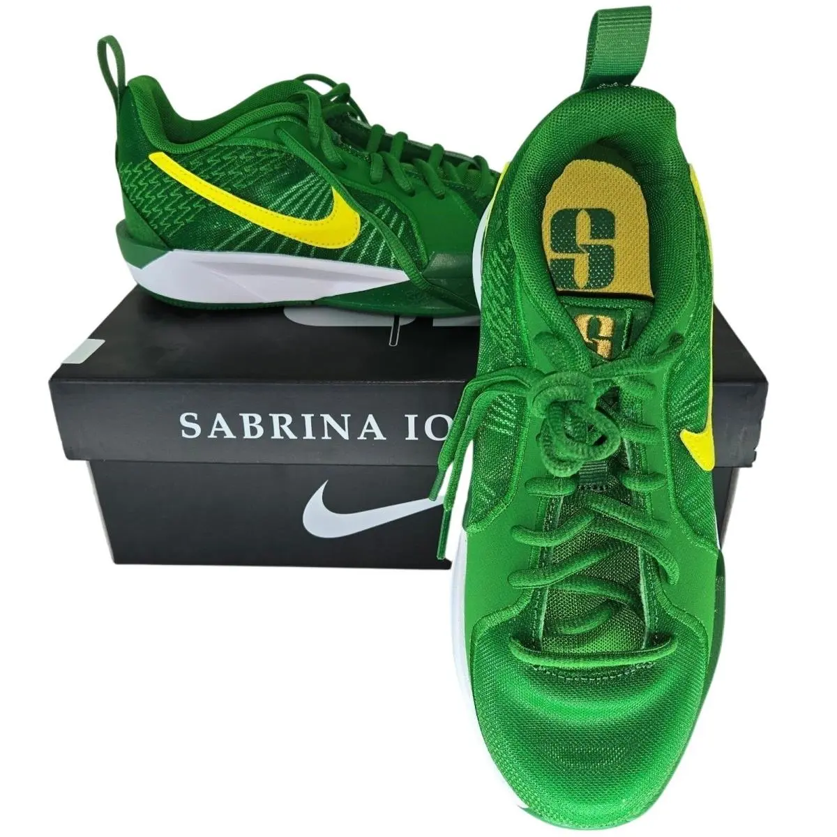 Nike Sabrina 2 or GS Oregon Apple Green Yellow Strike HQ4515-300 4.5Y W6