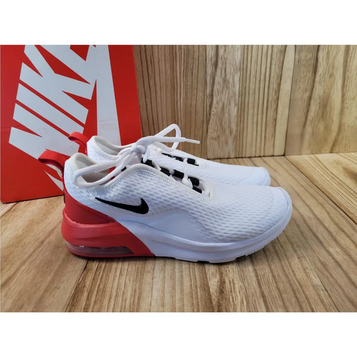 Air Max Motion 2 GS `white University Red Shoes Sneakers Youth Size 4Y by Nike