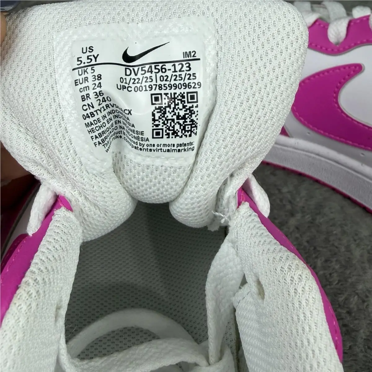 Nike shoes - Nike Court Borough - Court Borough - White / Laser Fuchsia / Pink 2