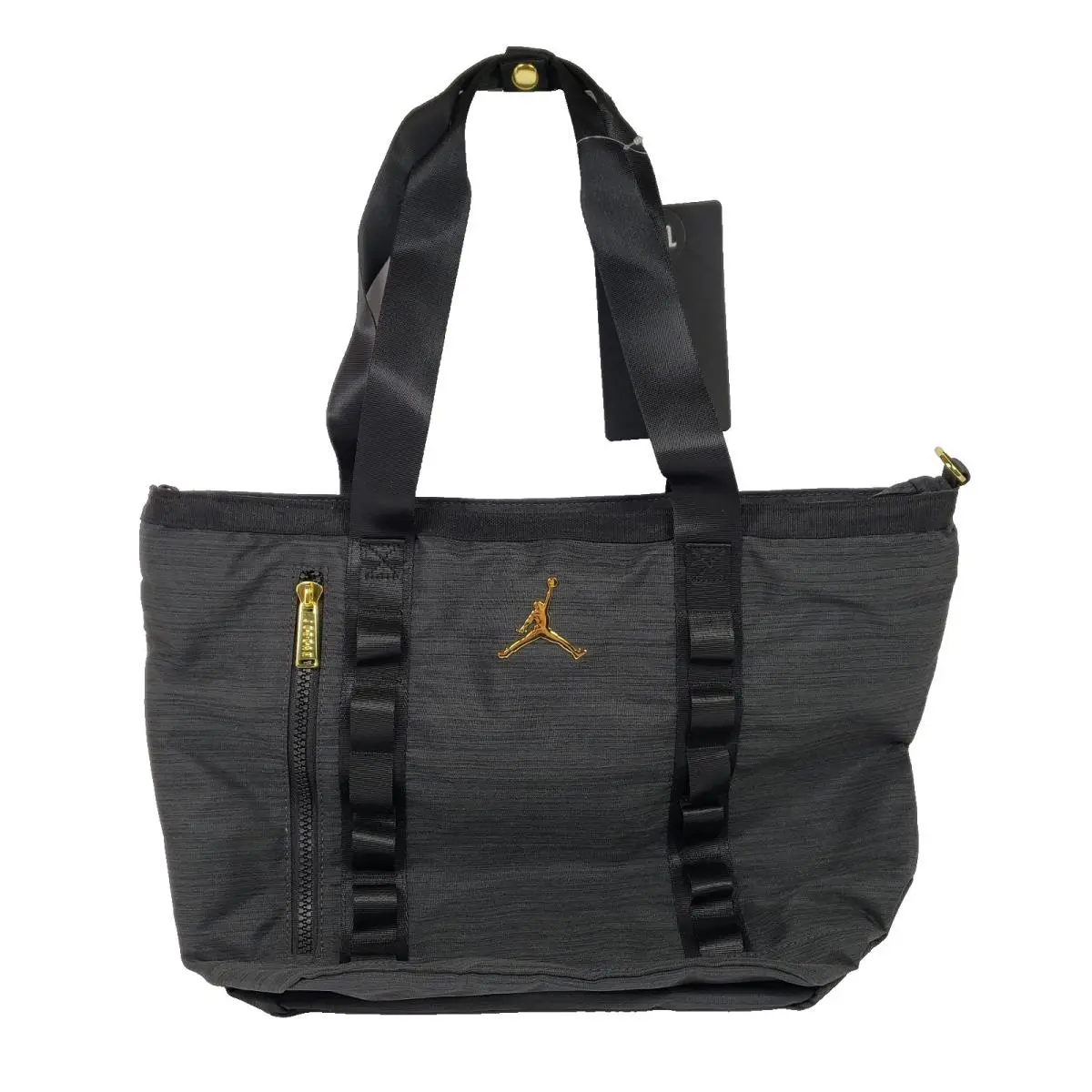 Air Jordan Airness Womens Black Heather 18 x13 Tote Bag 9A057-K08 by Nike