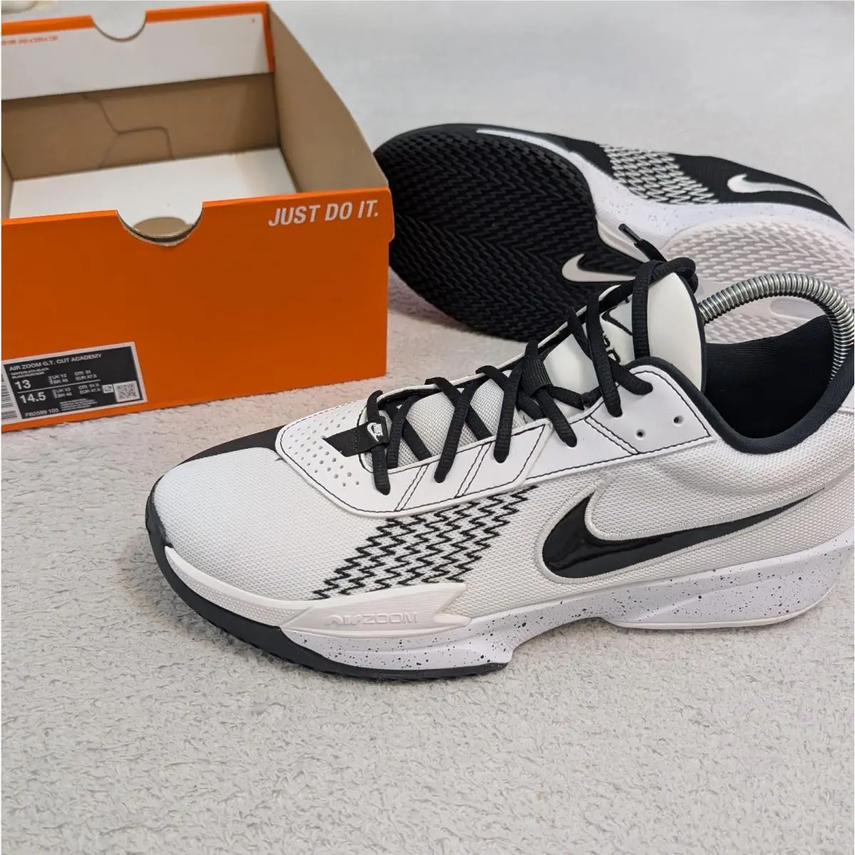 Size 13-Nike Air Zoom GT Cut Academy White Black Men’s Shoes FB2599 103