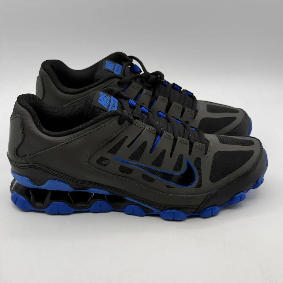 Nike Reax 8 TR Mesh Shoes Men Size 8 Newsprint Racer Blue Training 621716-012