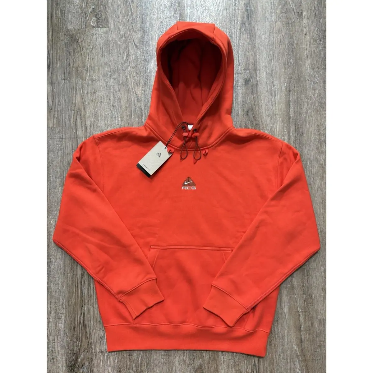 Nike Acg Therma-fit Fleece Pullover Hoodie Picante Red Sz Medium DH3087-633