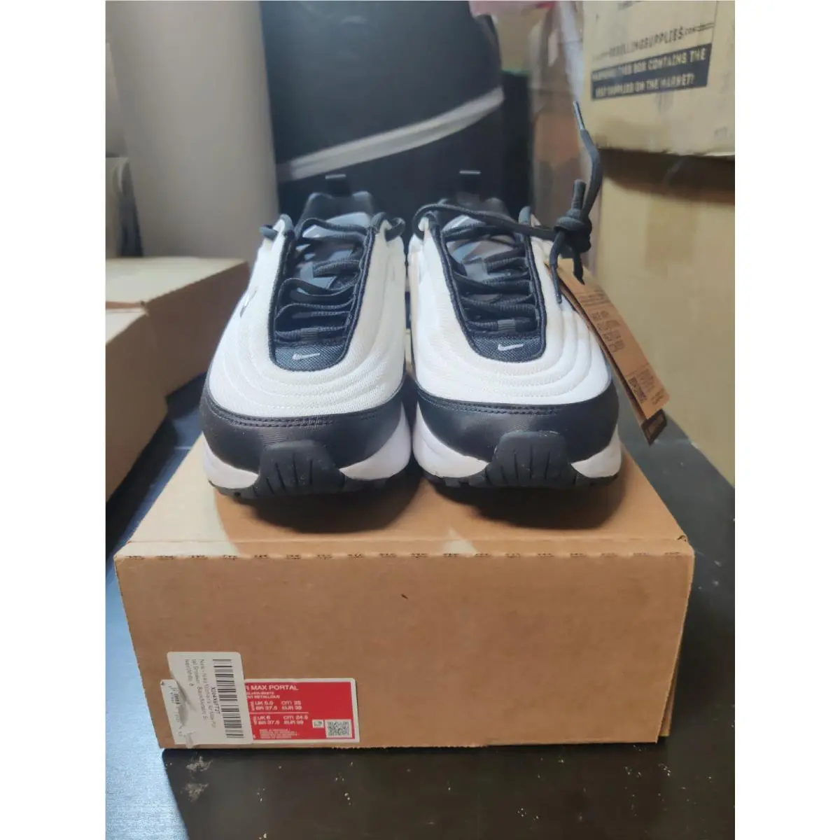 Women`s Air Max Portal Black/metallic Silver/white by Nike