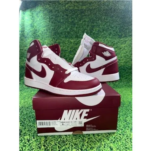 Air Jordan 1 Retro High OG GS White Team Red 6Y Women’s 7.5 FD1437-160 by Nike