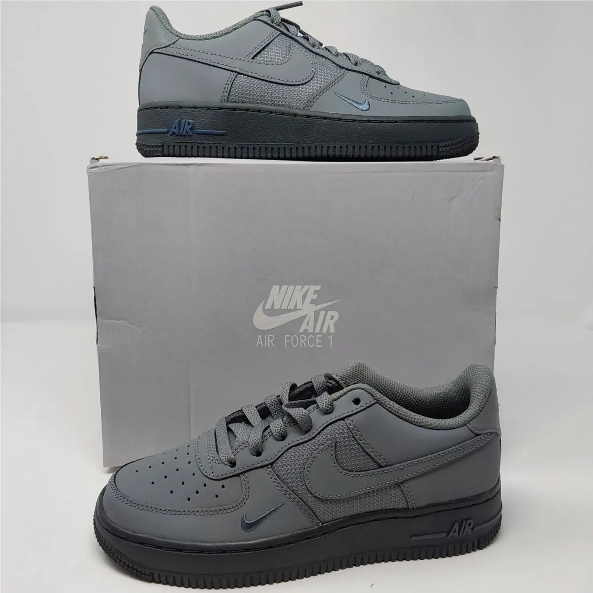 Nike Air Force 1 GS Smoke Grey Diffused Blue Youth Size 4Y w/ Box