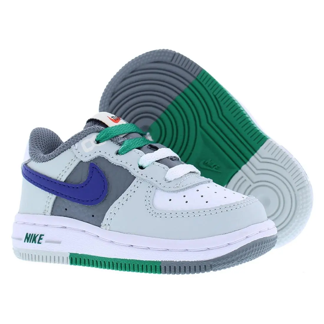 Force 1 Lv8 1 Infant/toddler Shoes Size 4 Color: Grey/white/navy by Nike